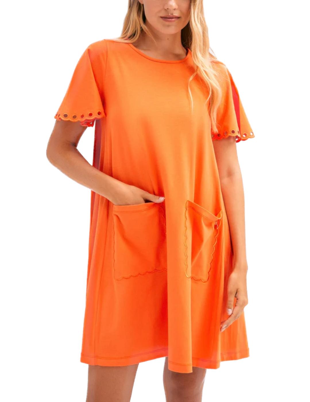 Vestido Lolitas&L Bolsillos Naranja
