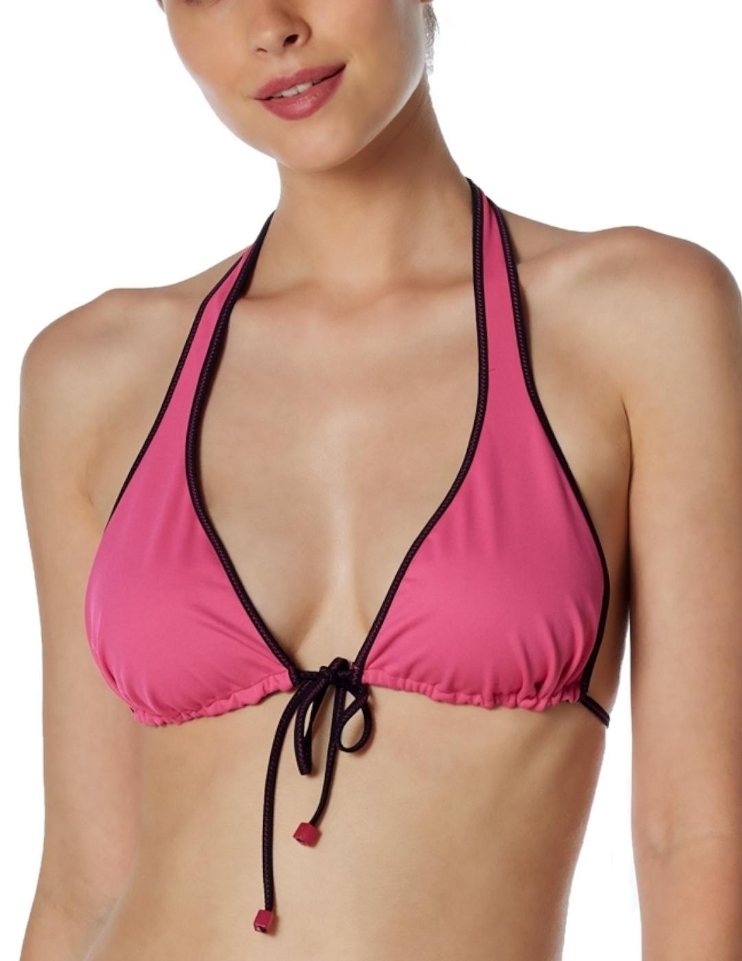 Bikini Red Point Anais Cortina Reversible Fucsia