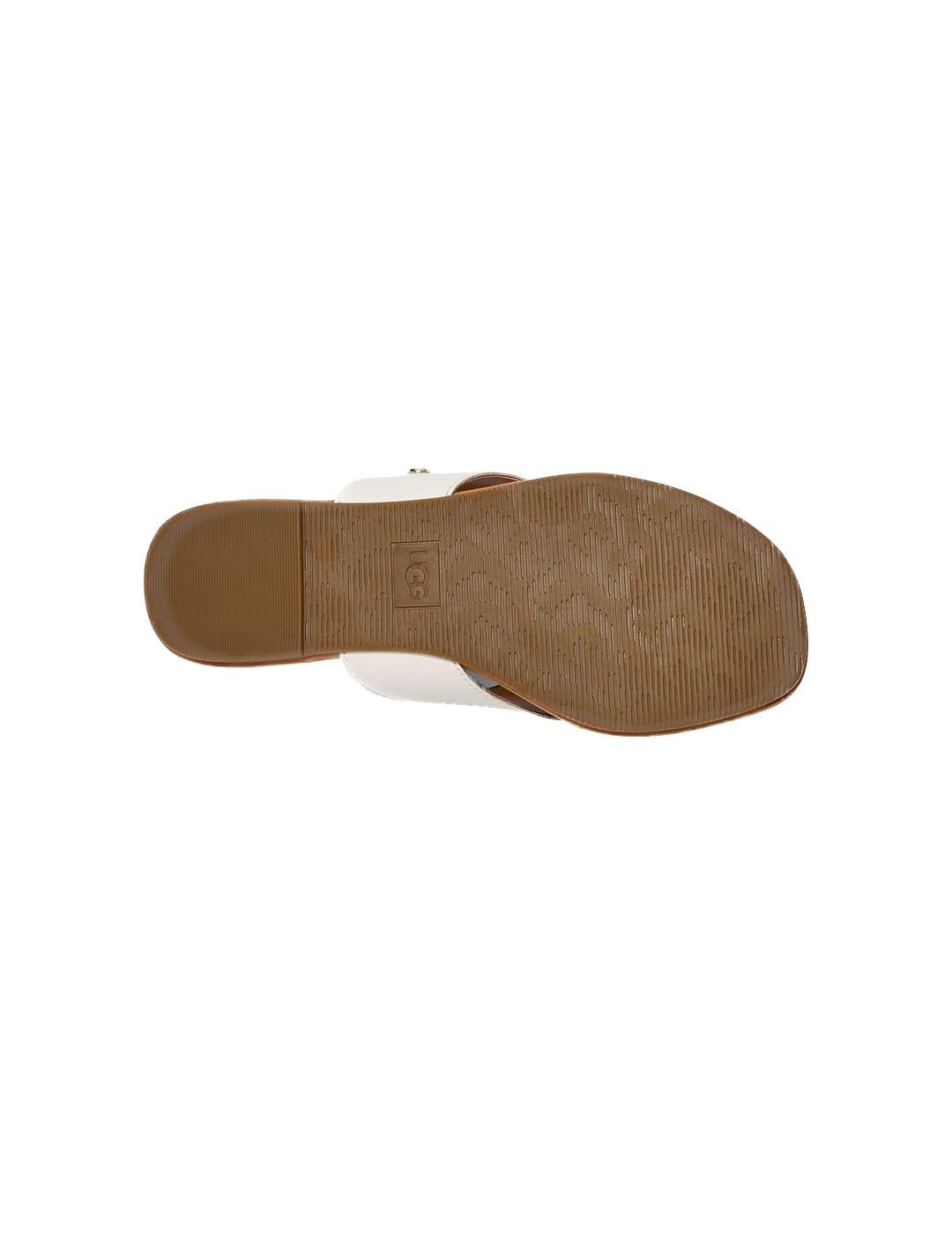 Sandalia UGG Carey Flip Piel Blanco