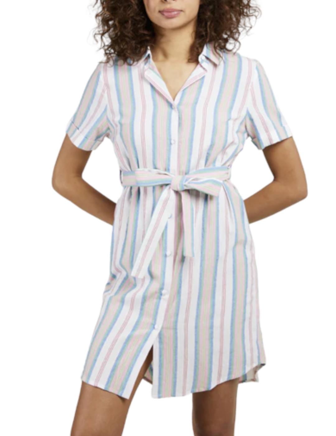 Vestido Andy & Lucy Camisero Rayas Rosa