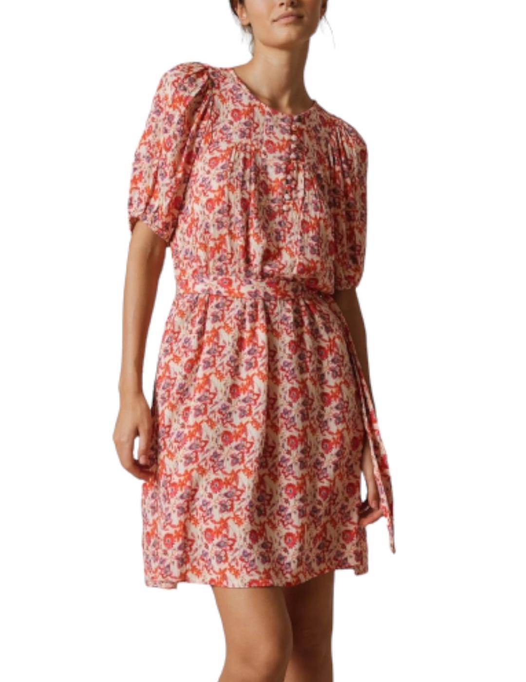 Vestido Indi&Cold Corto Flores Coral INDI&COLD para Mujer | Rasgos ...
