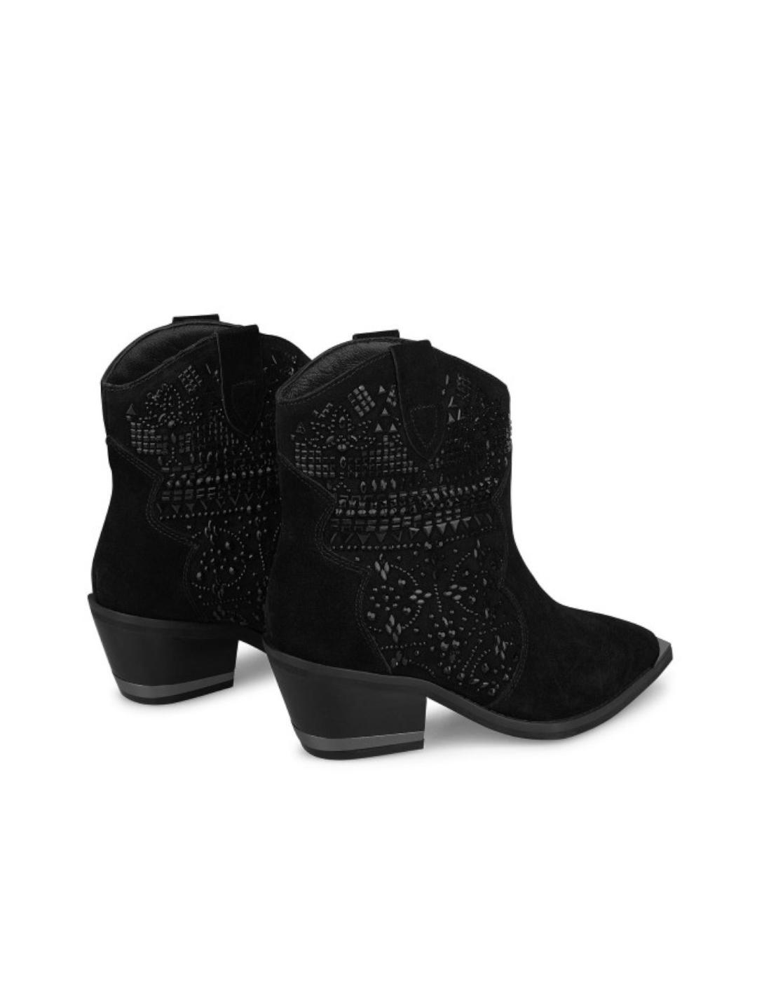 Botín Alma En Pena Campero Pedrería Negro