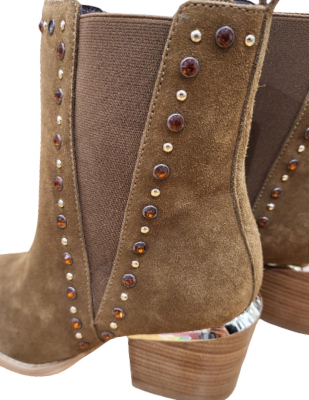 Botín Alma En Pena Elásticos Camel