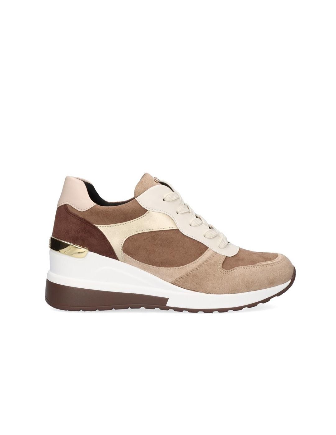 Sneaker Exe Combinado Camel
