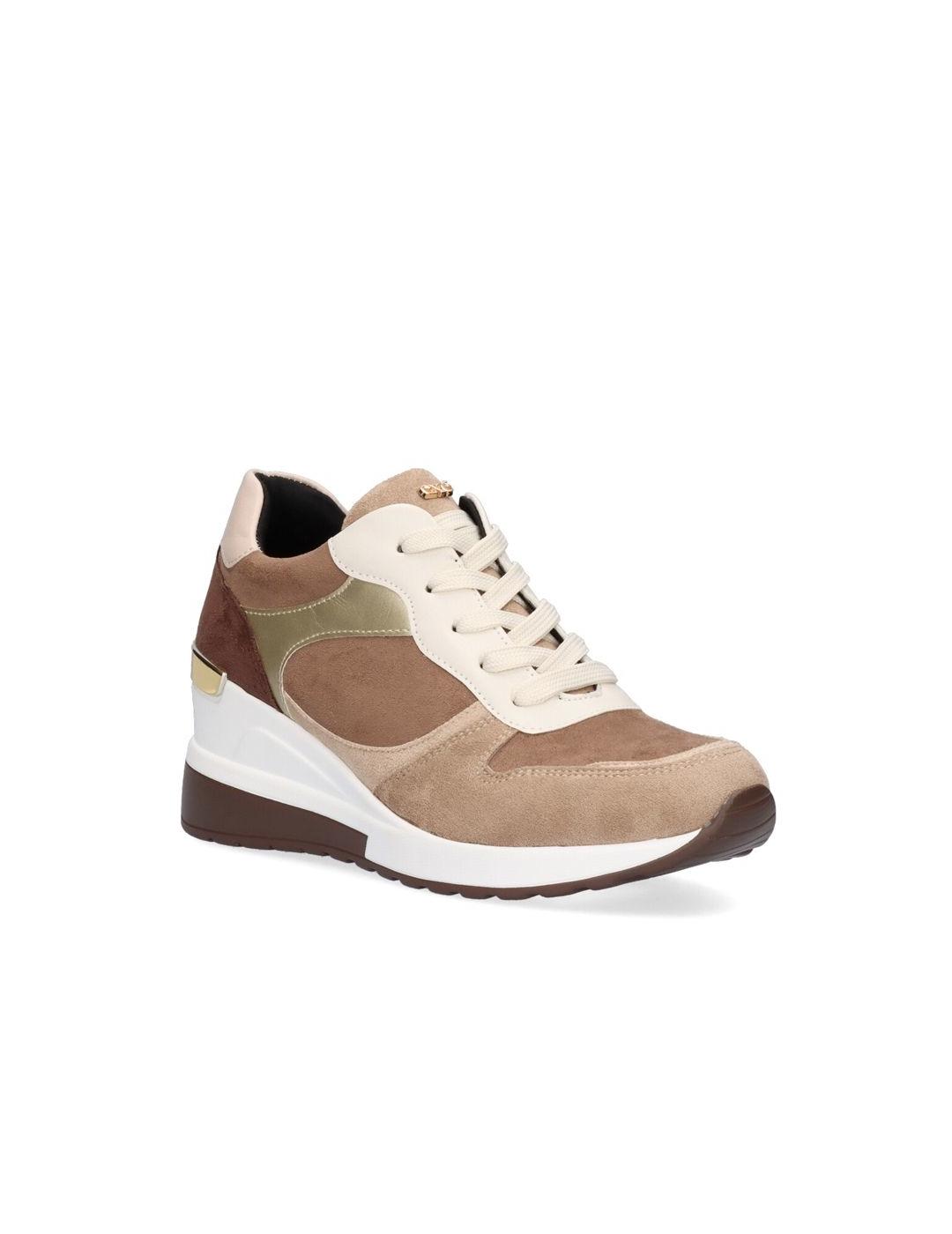 Sneaker Exe Combinado Camel