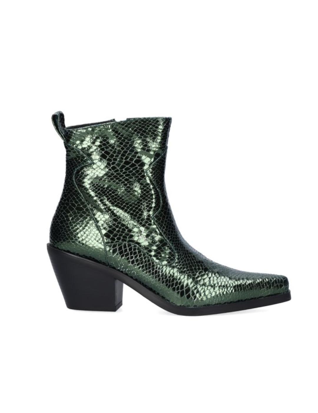 Botín Cowboy BeFree Metalizado Verde
