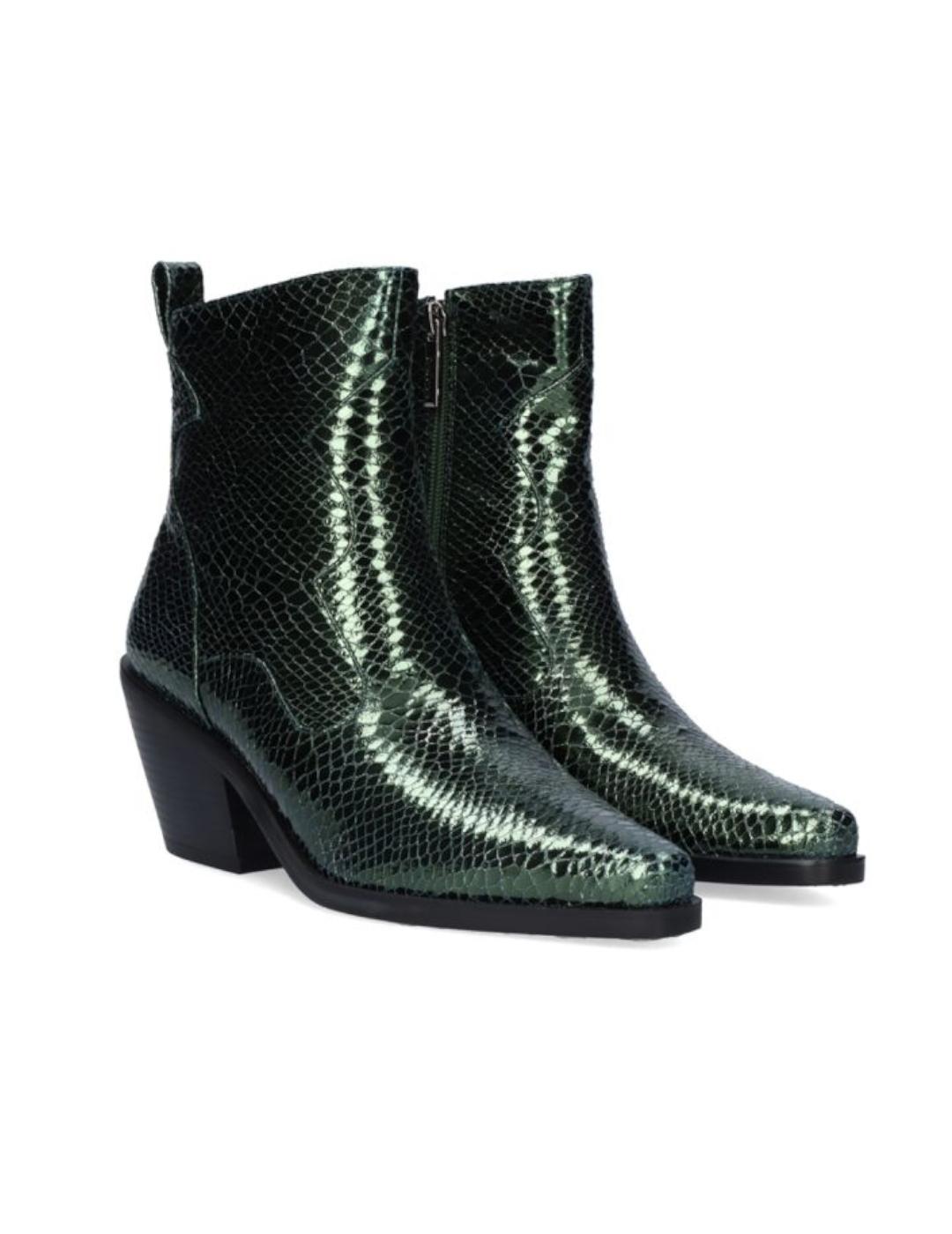 Botín Cowboy BeFree Metalizado Verde