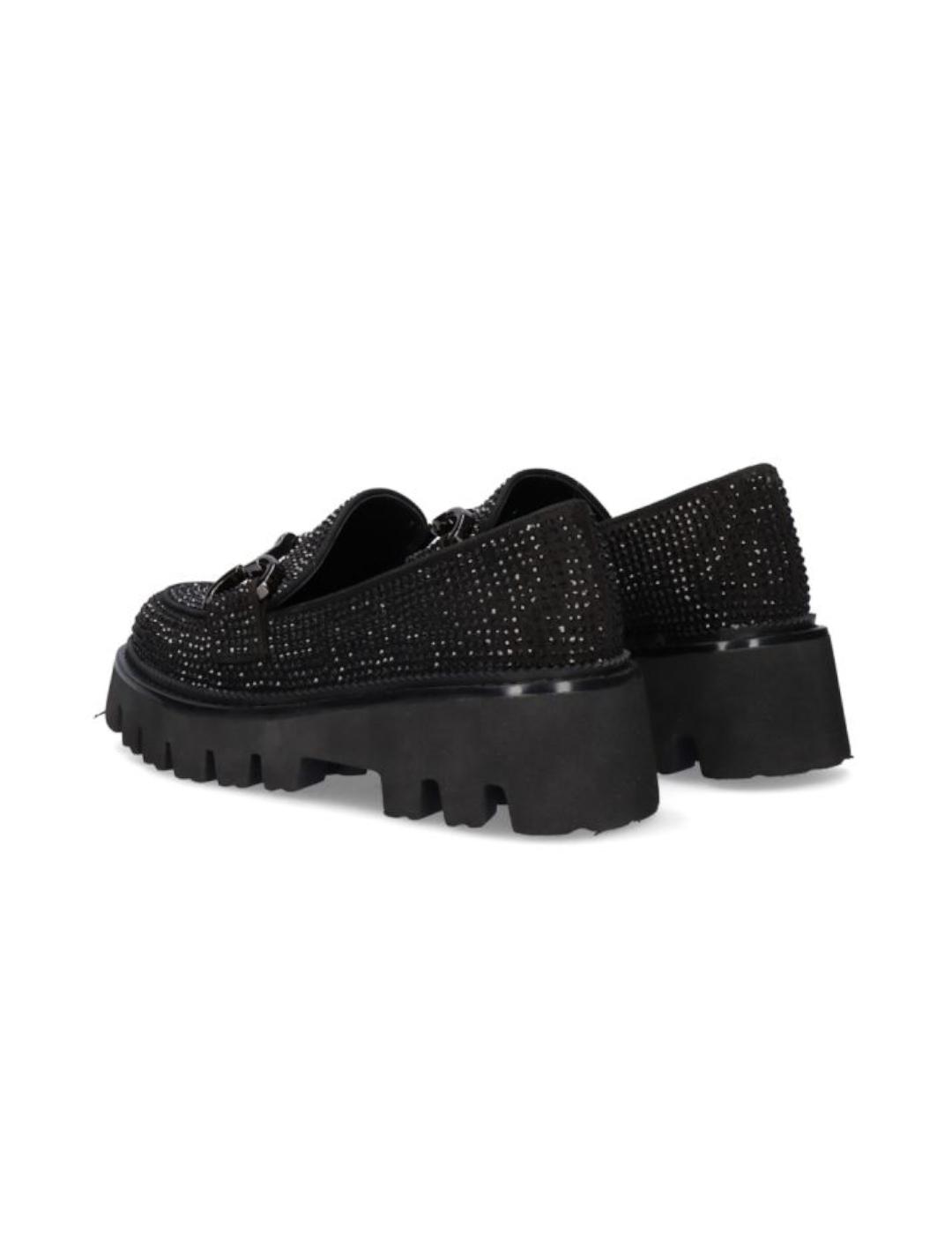 Mocasín BeFree Pedrería Negro