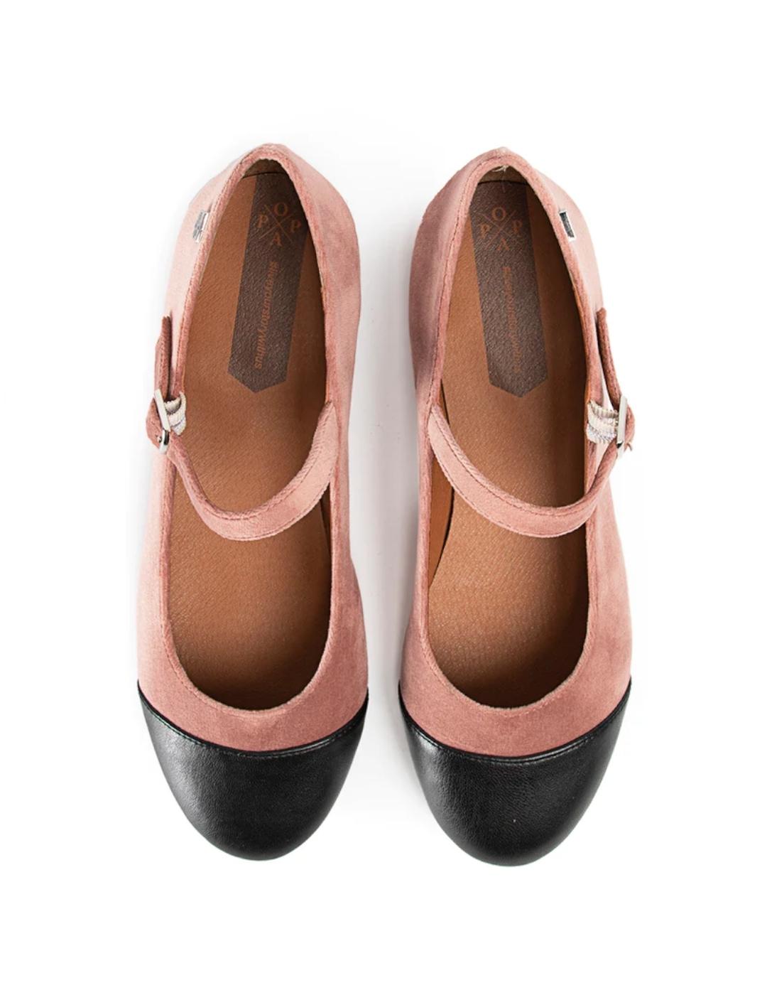 Bailarina Popa Doris Terciopelo Rosa