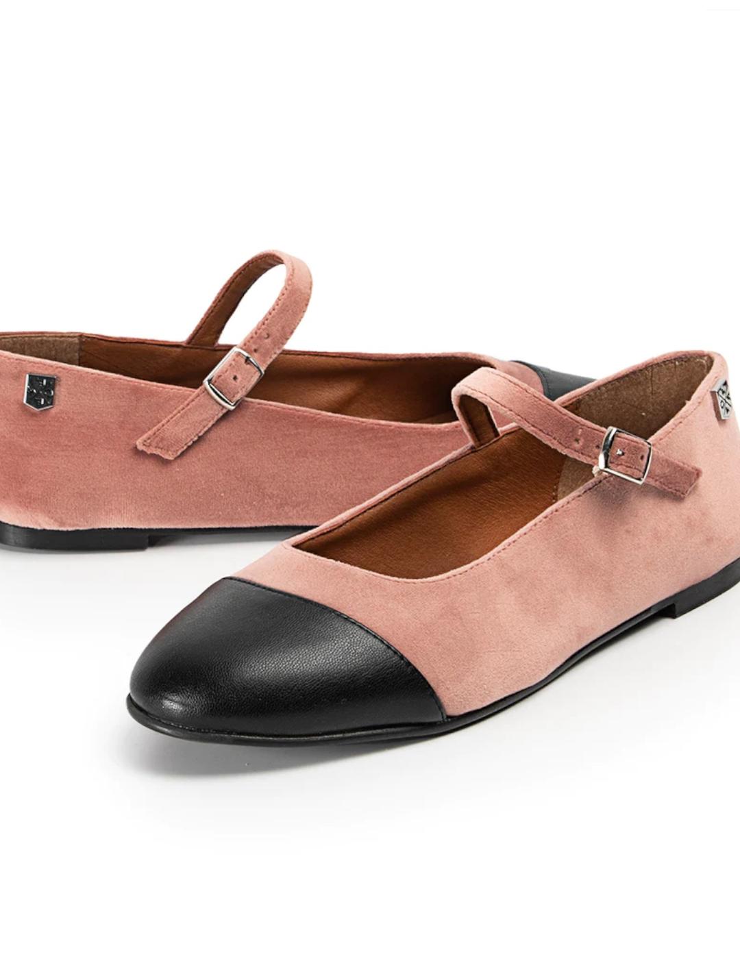 Bailarina Popa Doris Terciopelo Rosa