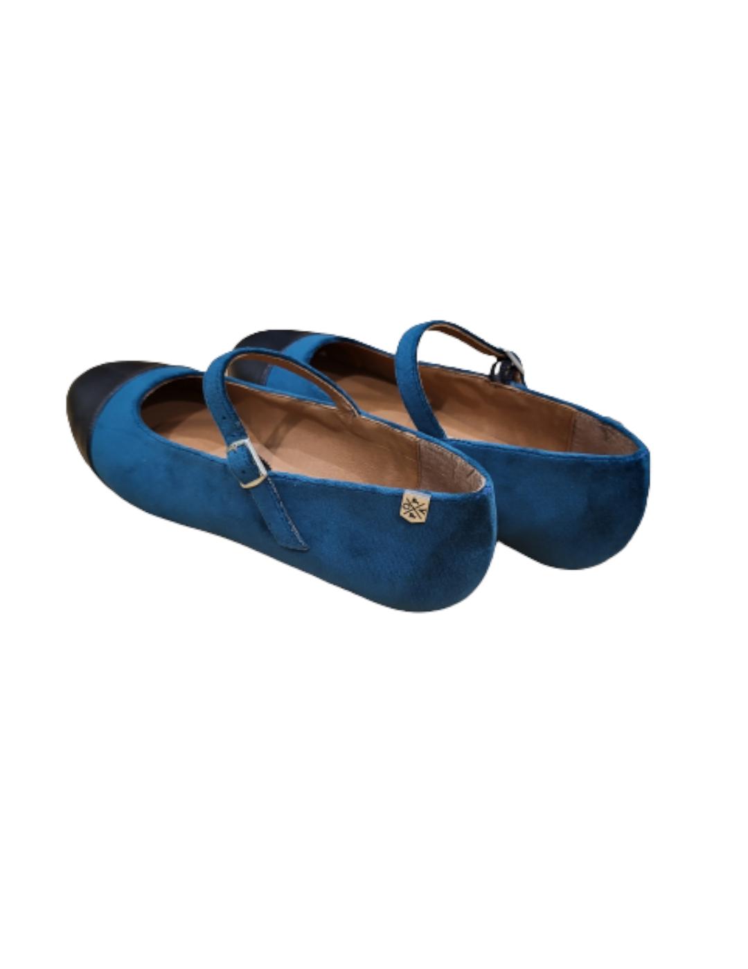 Bailarina Popa Doris Terciopelo Verde