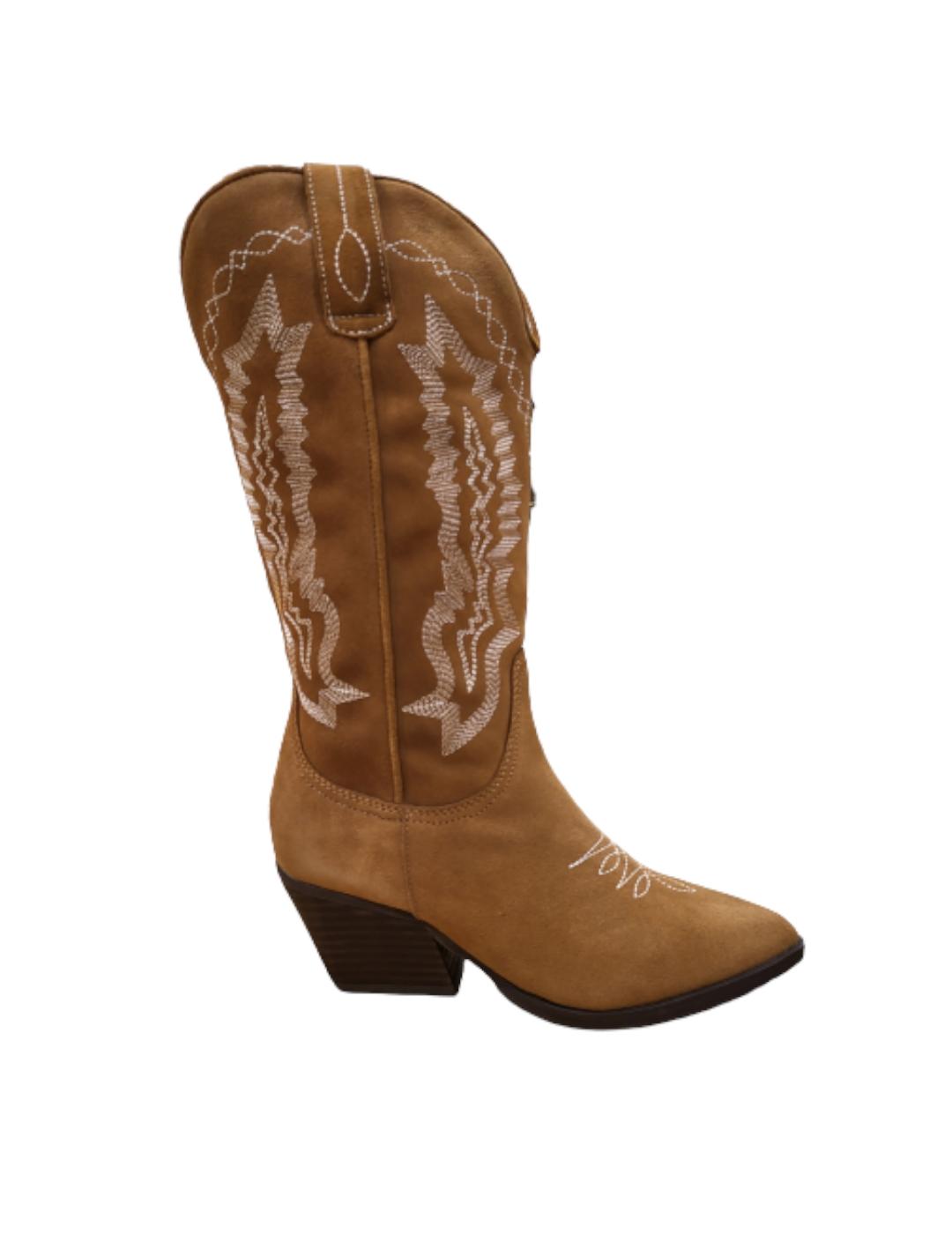 Bota BeFree Campera Bordados Camel