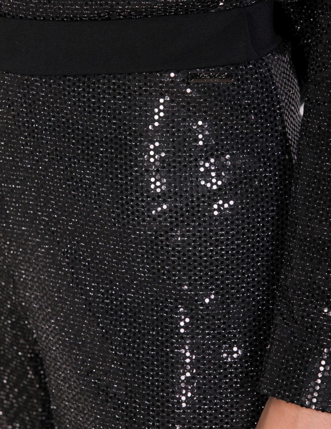 Pantalón Mimi-Muà Palazzo Paillettes Negro