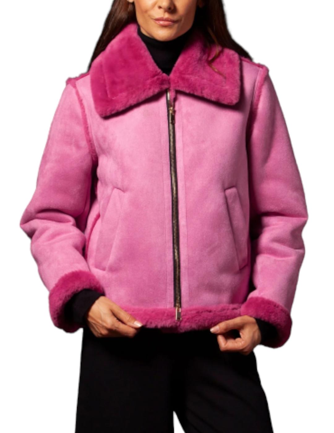 Cazadora Lolitas&L Biker Fucsia