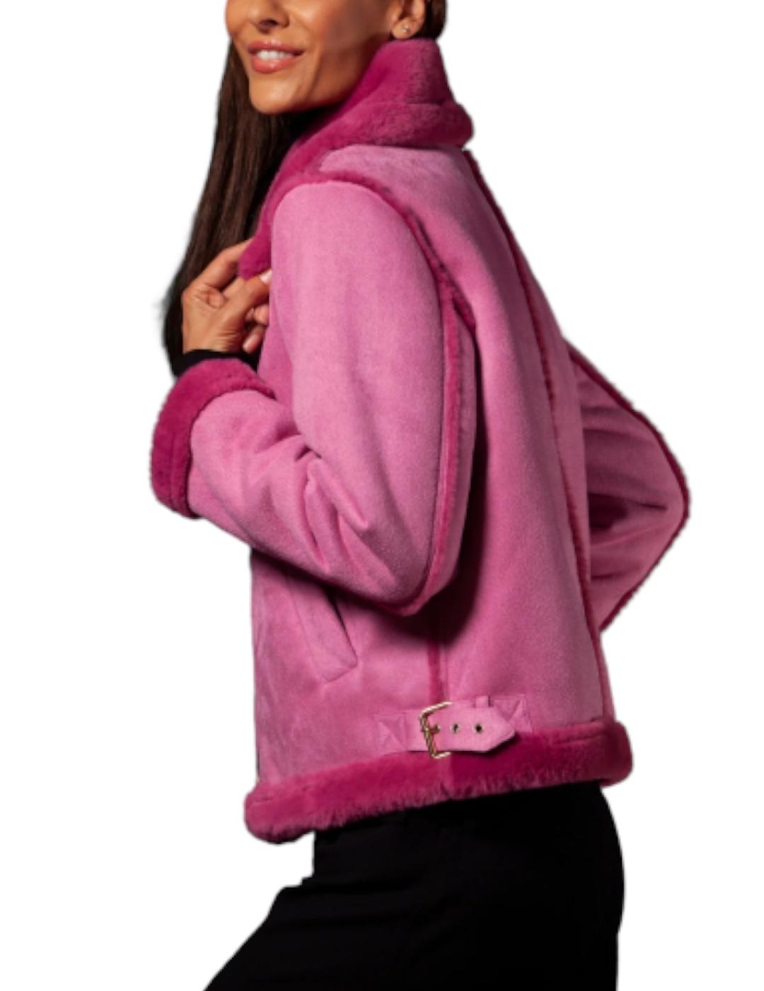 Cazadora Lolitas&L Biker Fucsia