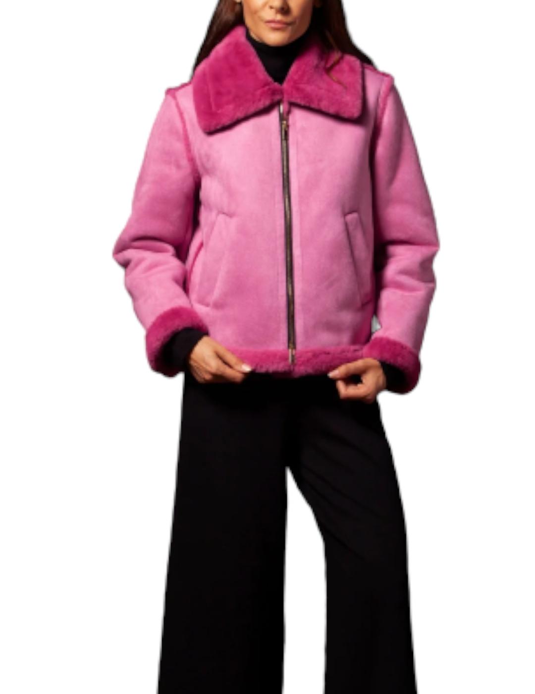 Cazadora Lolitas&L Biker Fucsia