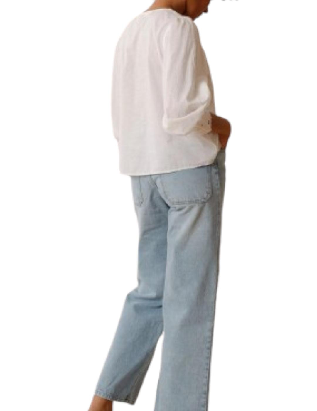 Camisa Indi-cold Bordados Blanco