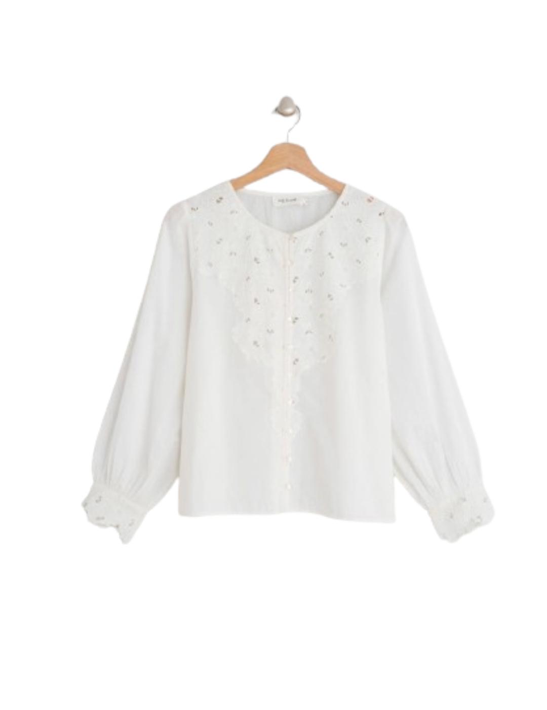Camisa Indi-cold Bordados Blanco