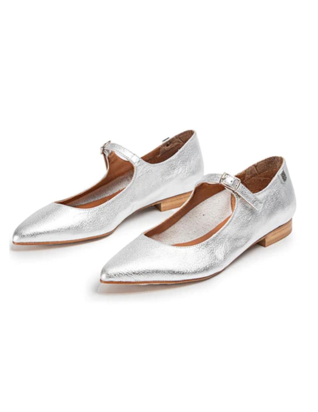 Bailarina Popa Arrecife Laminado Plata