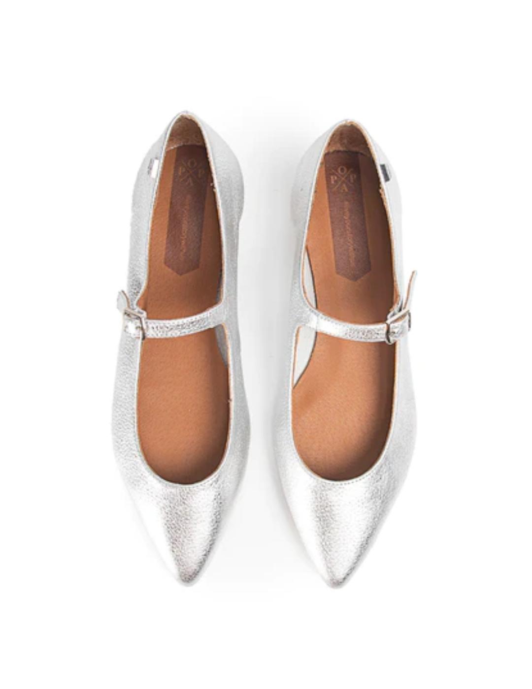 Bailarina Popa Arrecife Laminado Plata