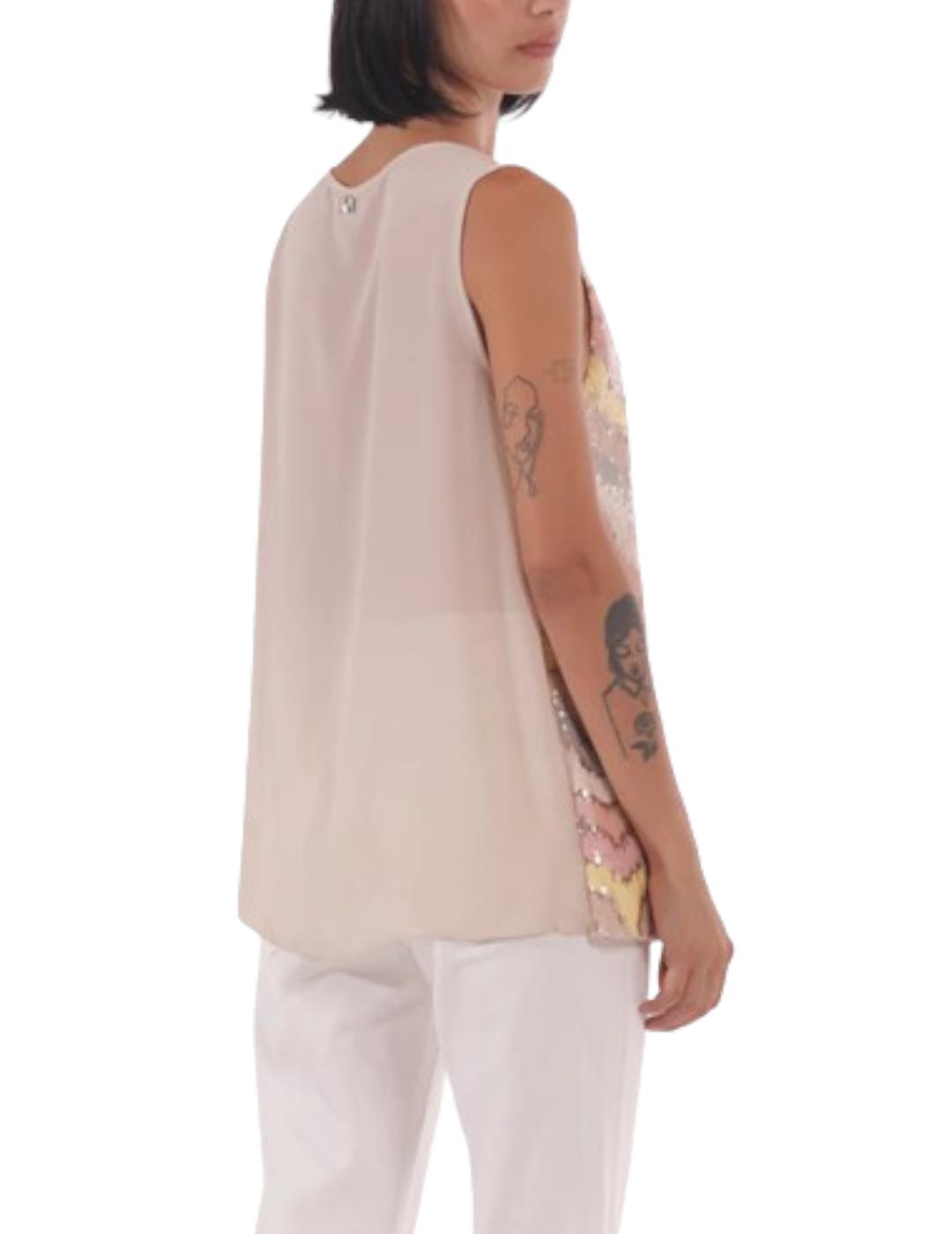 Top Mimi-Muà Pailletes Nude