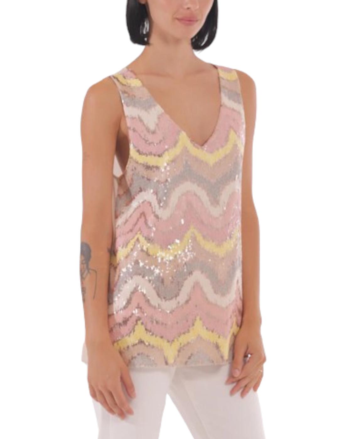 Top Mimi-Muà Pailletes Nude