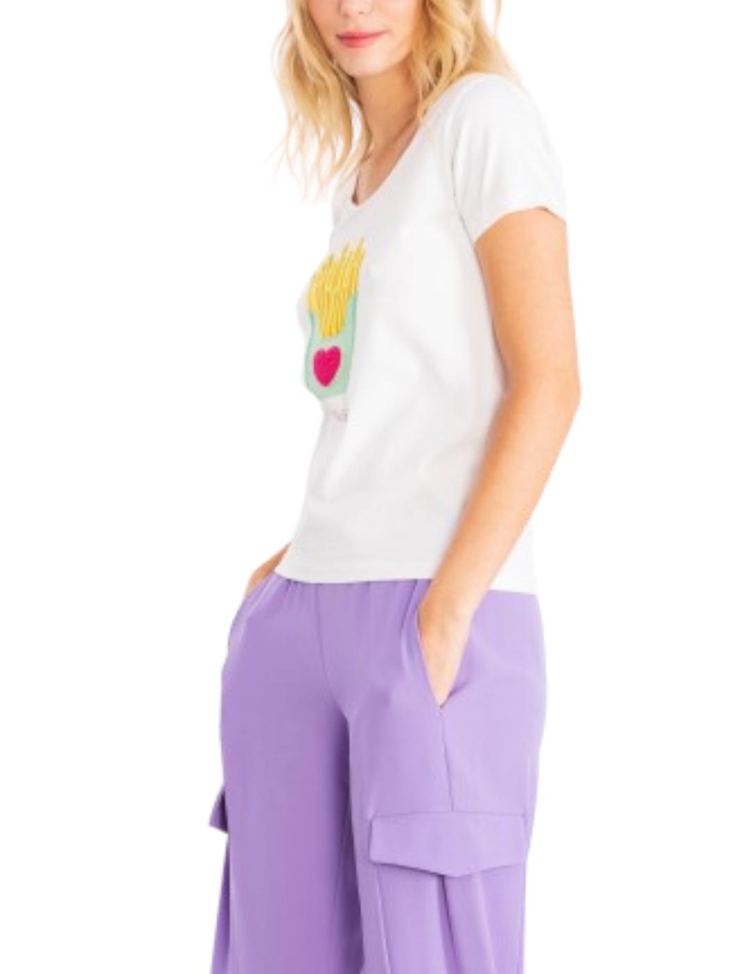 Camiseta Lolitas&L Chips Blanco