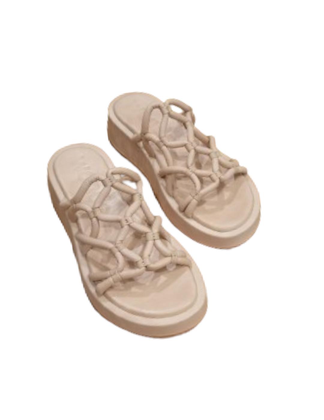 Sandalia Wonders Eladia Beige