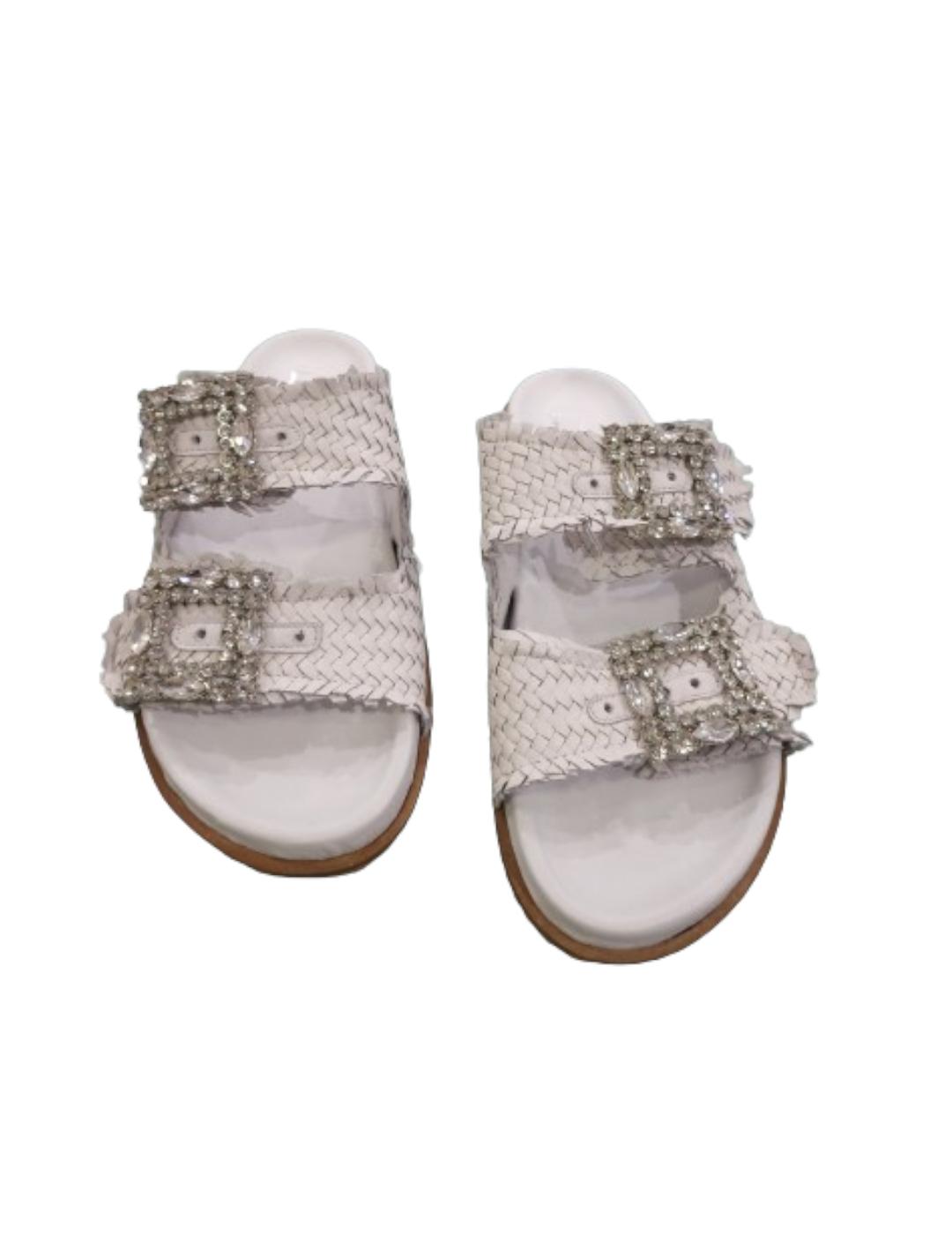 Sandalia BeFree Trenzada Blanco