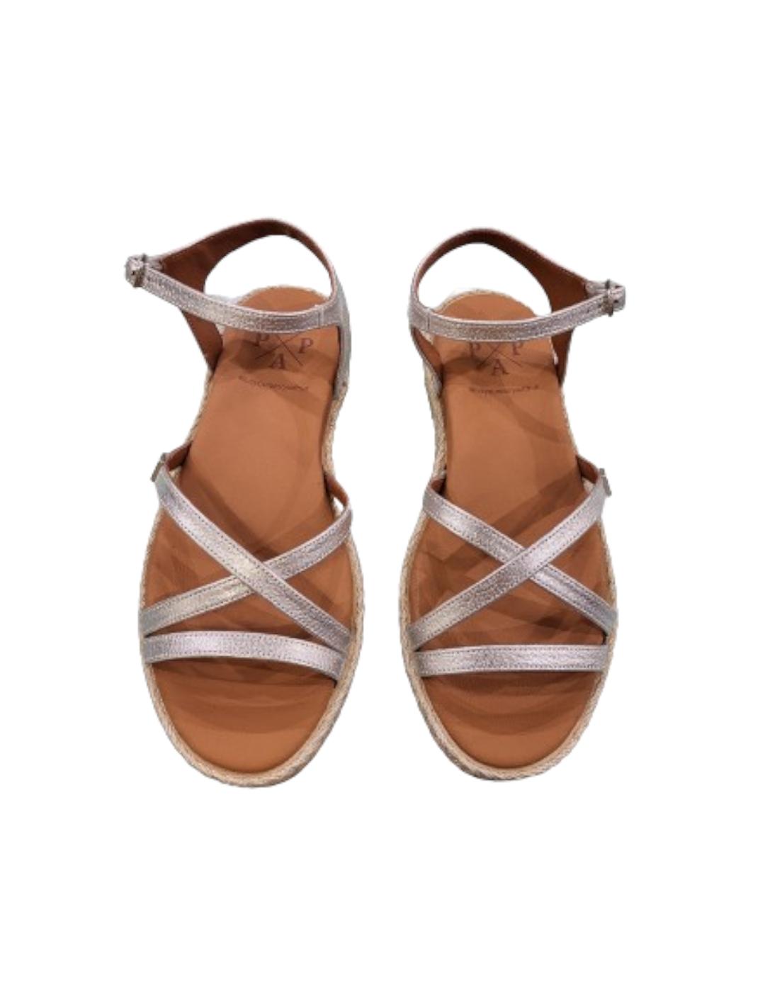 Sandalia Popa Cubagua Laminado Plata