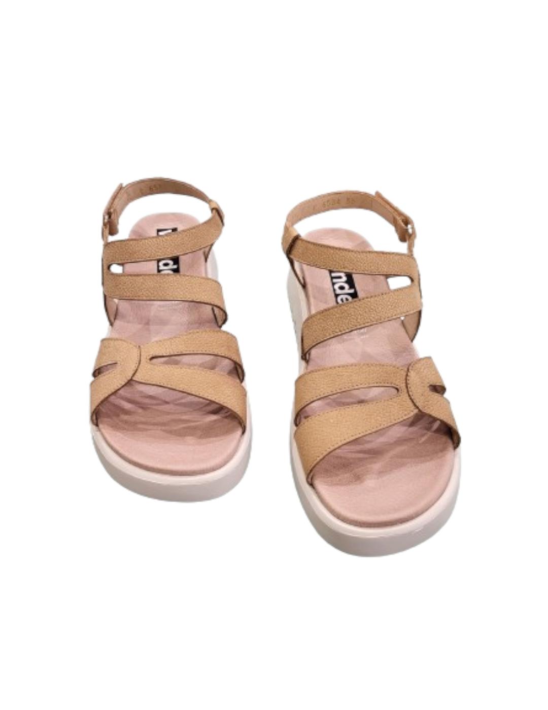 Sandalia Wonders Wave Beige