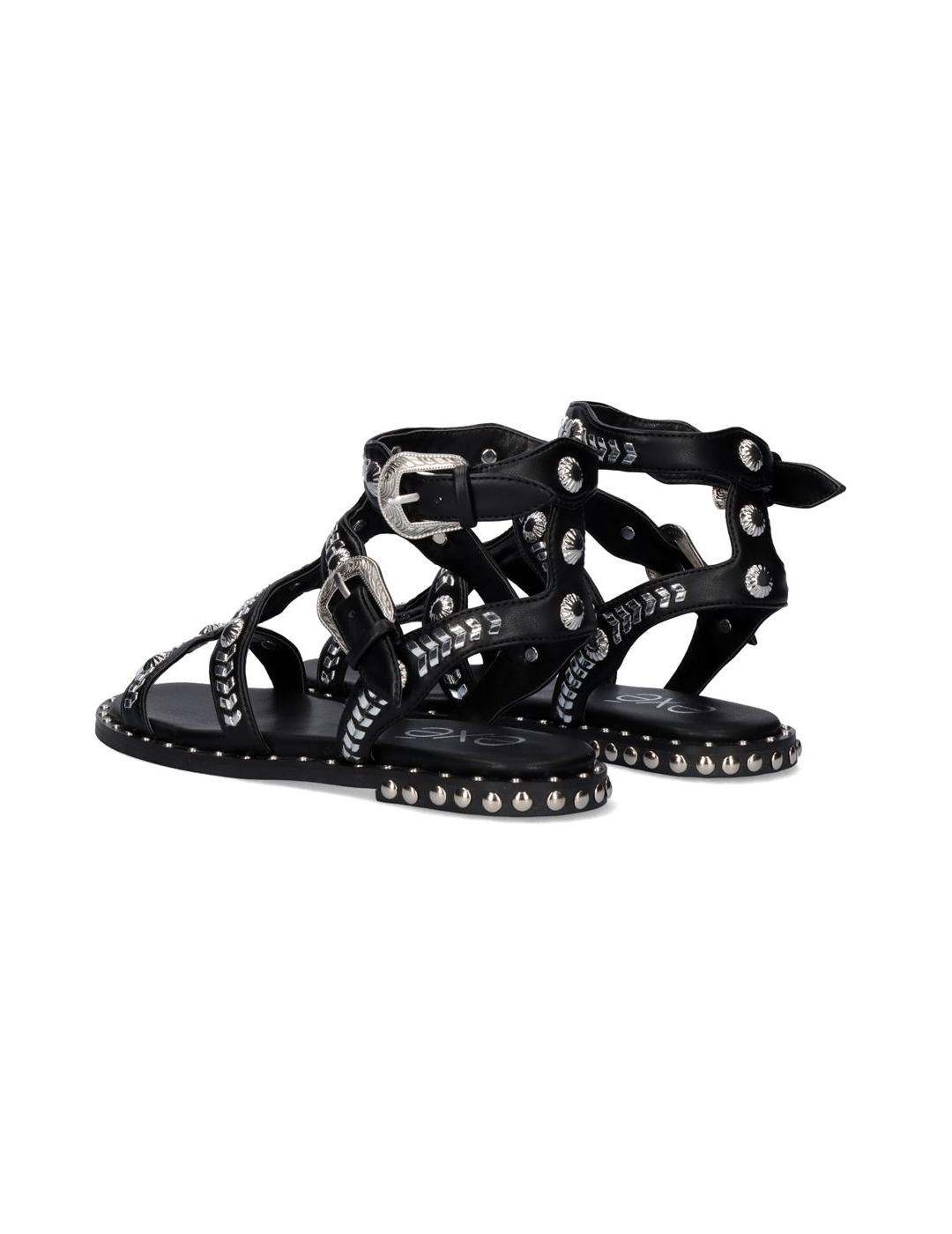 Sandalia Exe Tachuelas Negro
