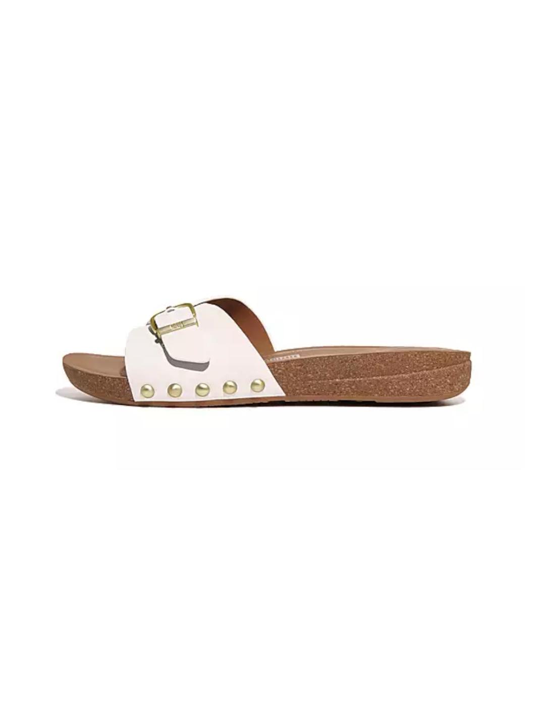 Sandalia Fitflop Iqushion Adjustable Buckle Blanco
