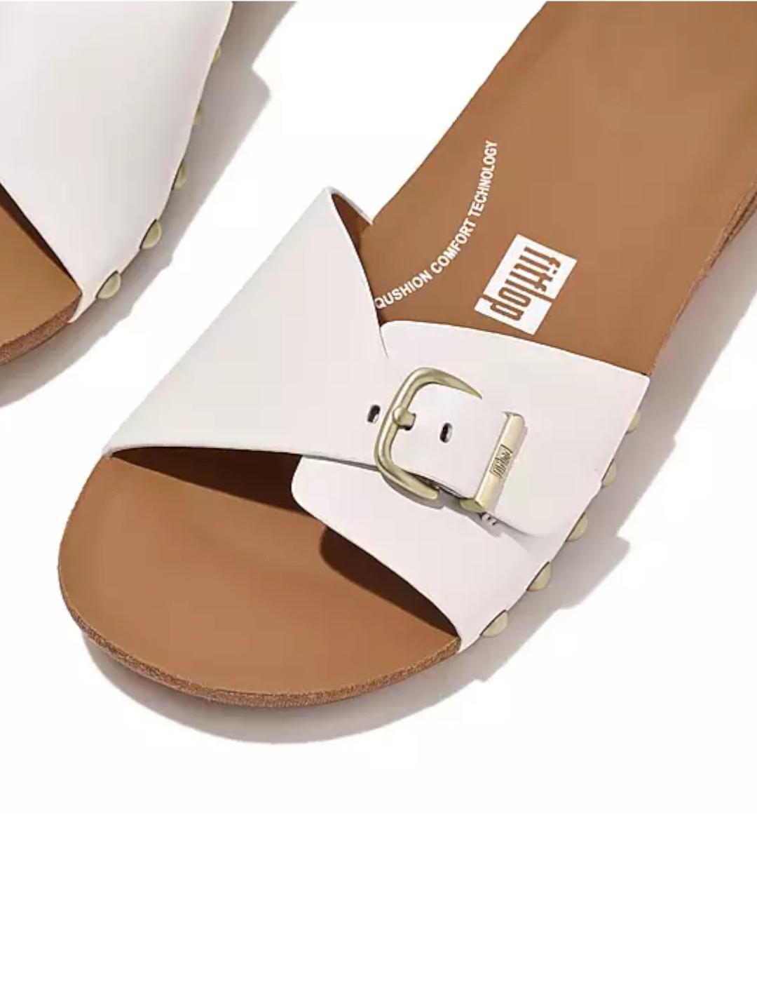 Sandalia Fitflop Iqushion Adjustable Buckle Blanco