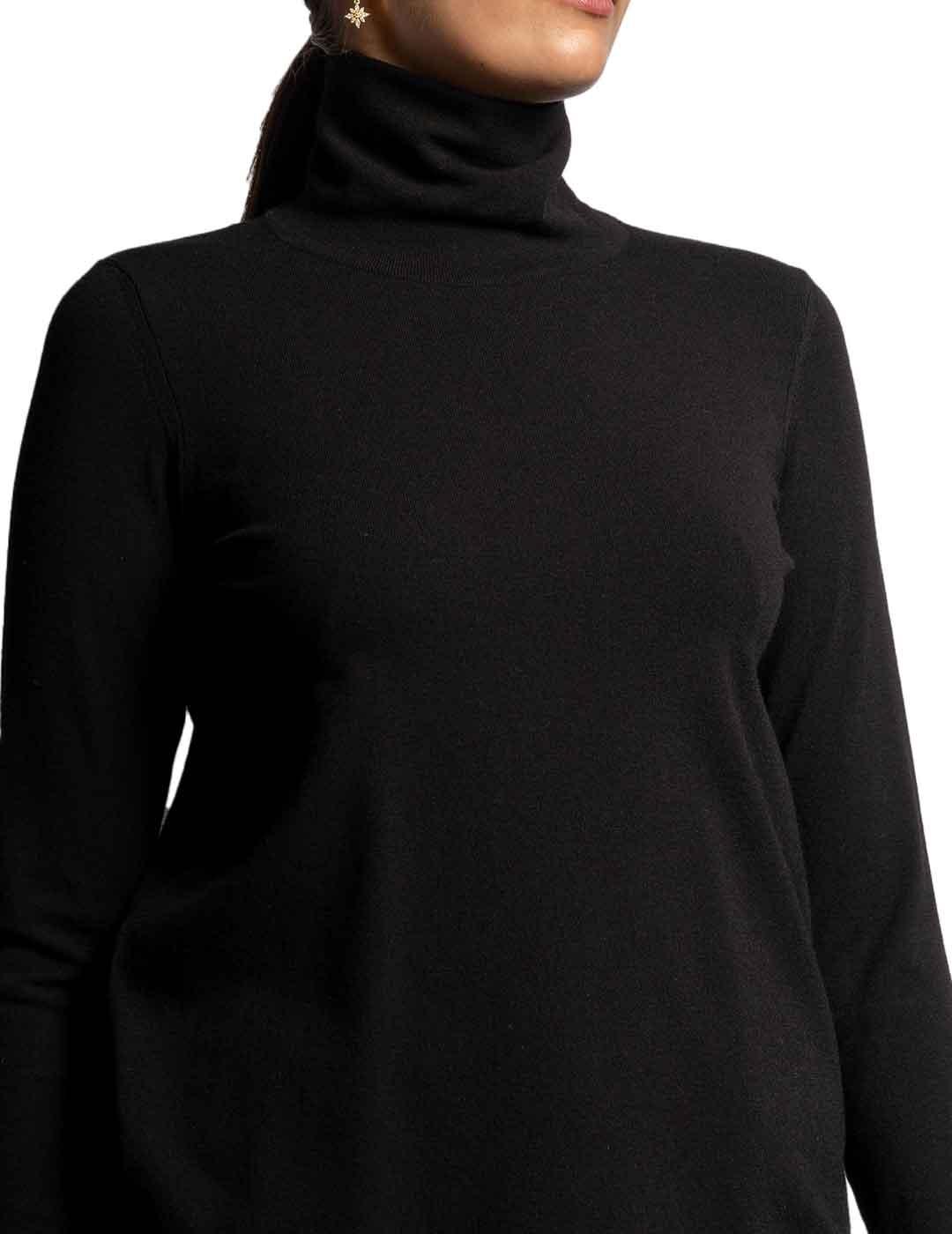 Jersey Pisonero Punto Cisne Básico Negro