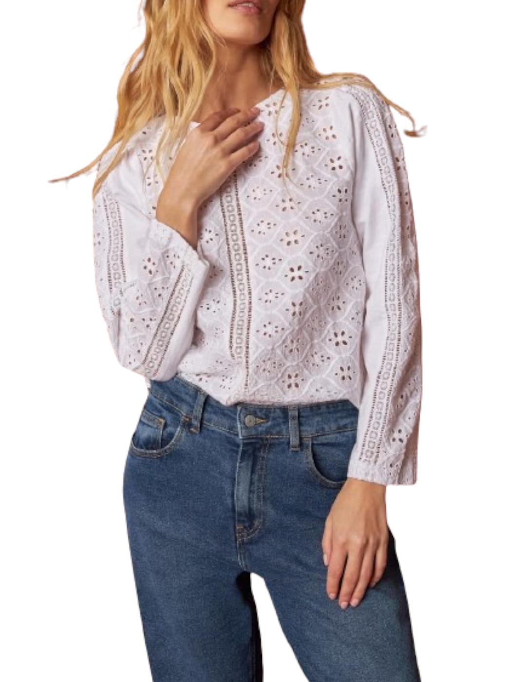 Camisa Indi-cold Bordada Blanco