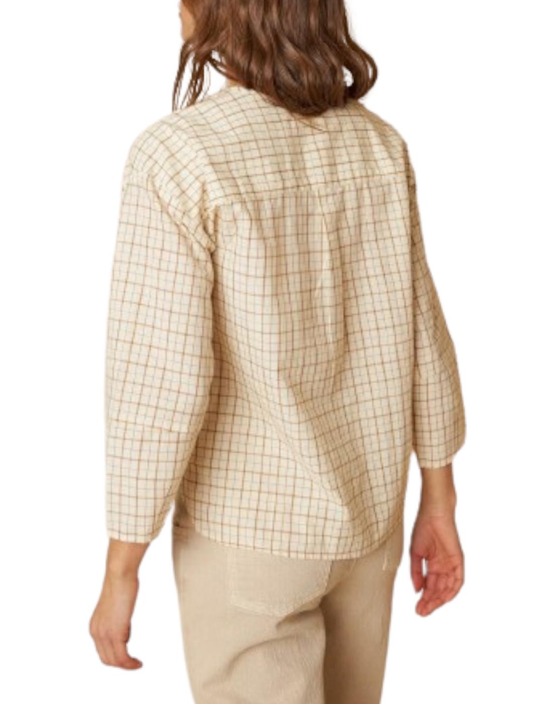Blusa indi&cold Cuadro Beige