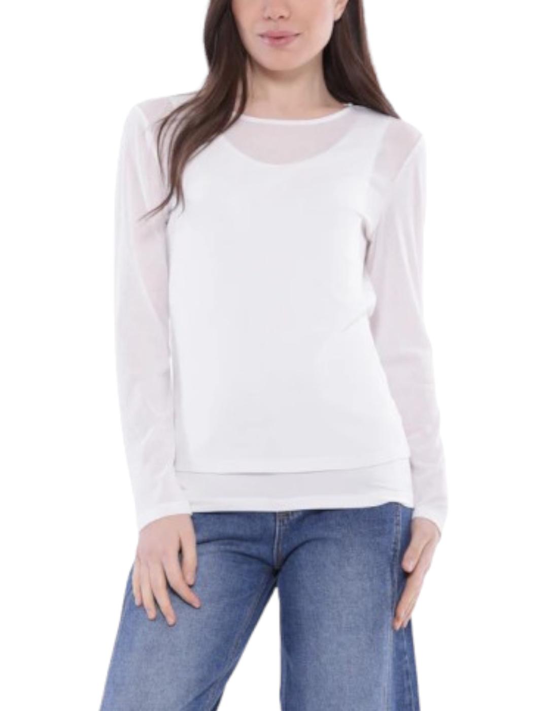 Camiseta Mimi-Muà Básica Doble Blanco