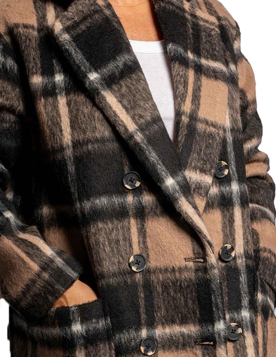 Abrigo Rino-Pelle Cuadros Camel