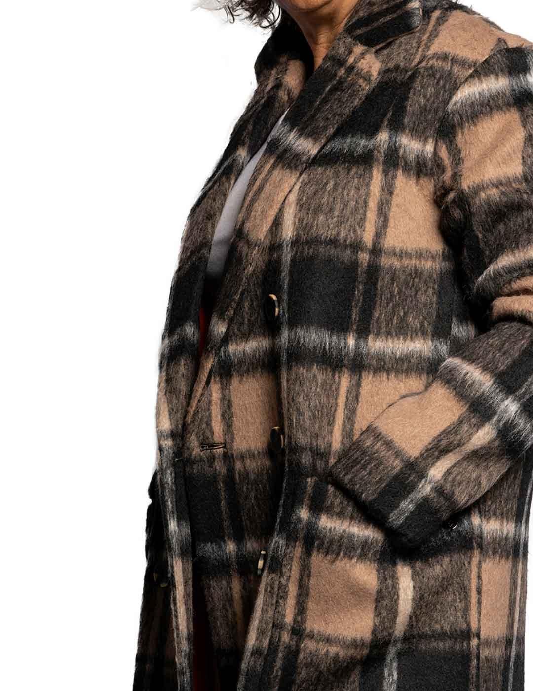 Abrigo Rino-Pelle Cuadros Camel