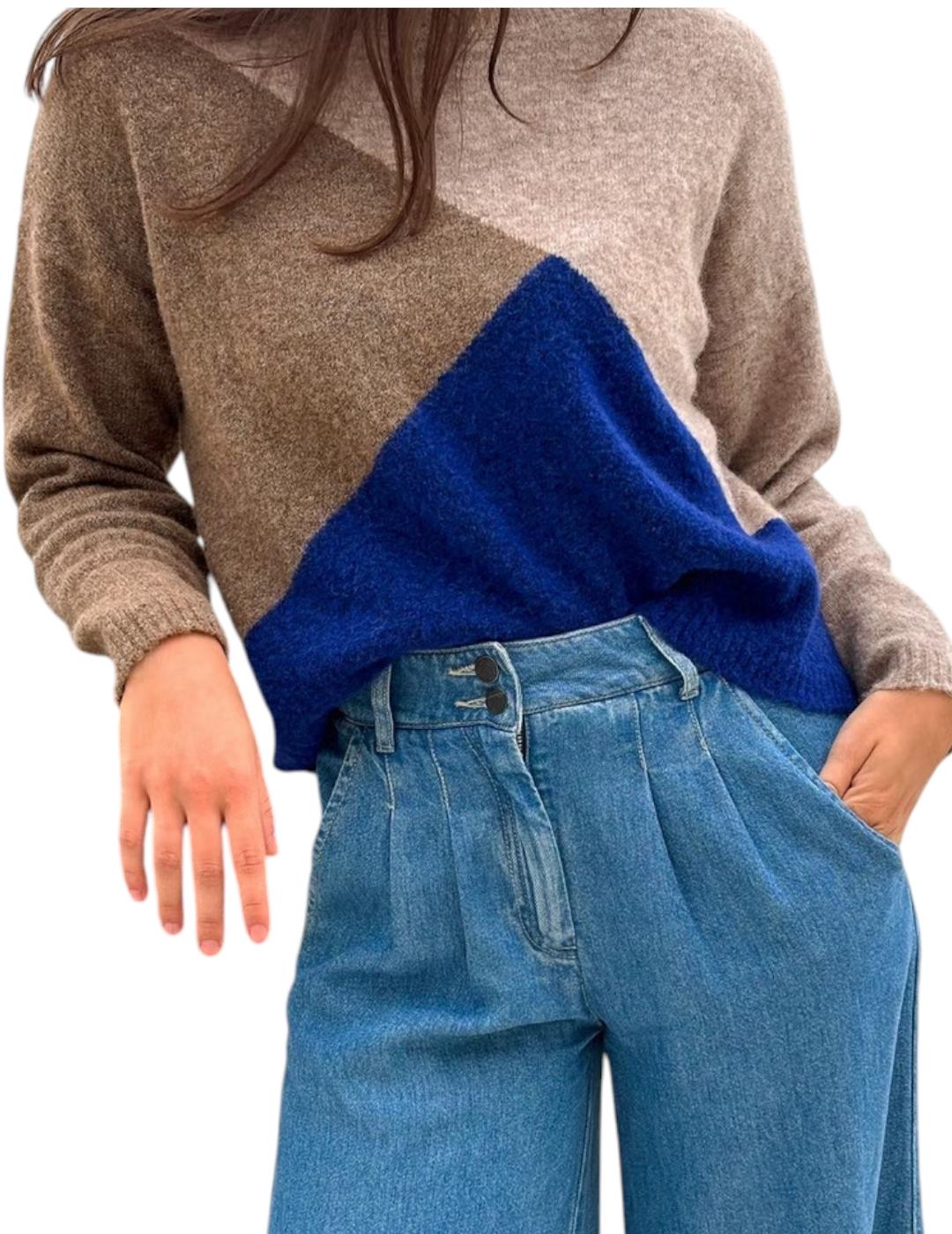 Jersey Indi-cold Intarsia Topo