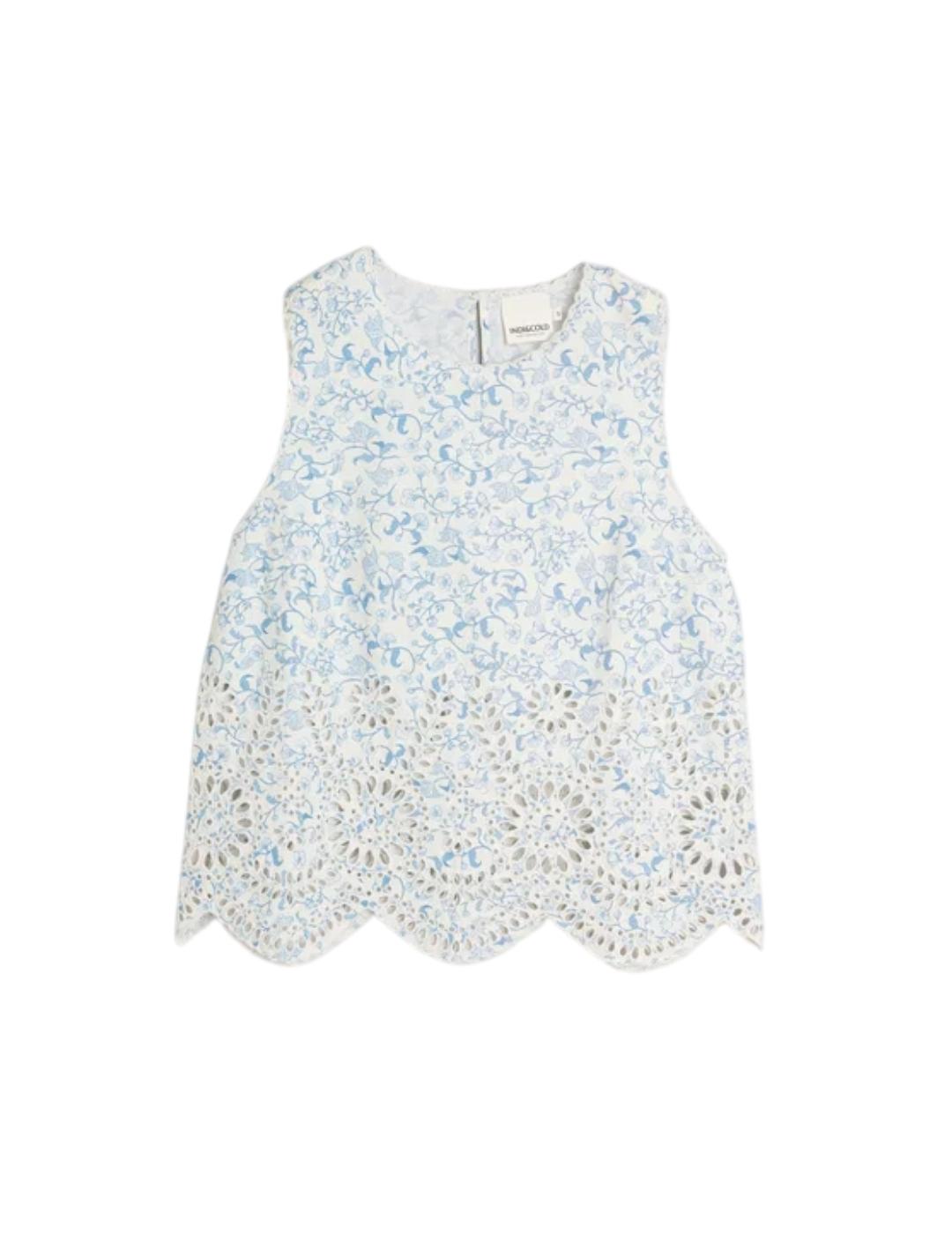 Camisa Indi&cold Flores Azul