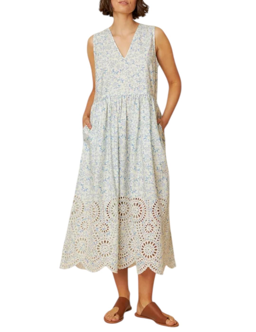 Vestido Indi&cold Flores Azul