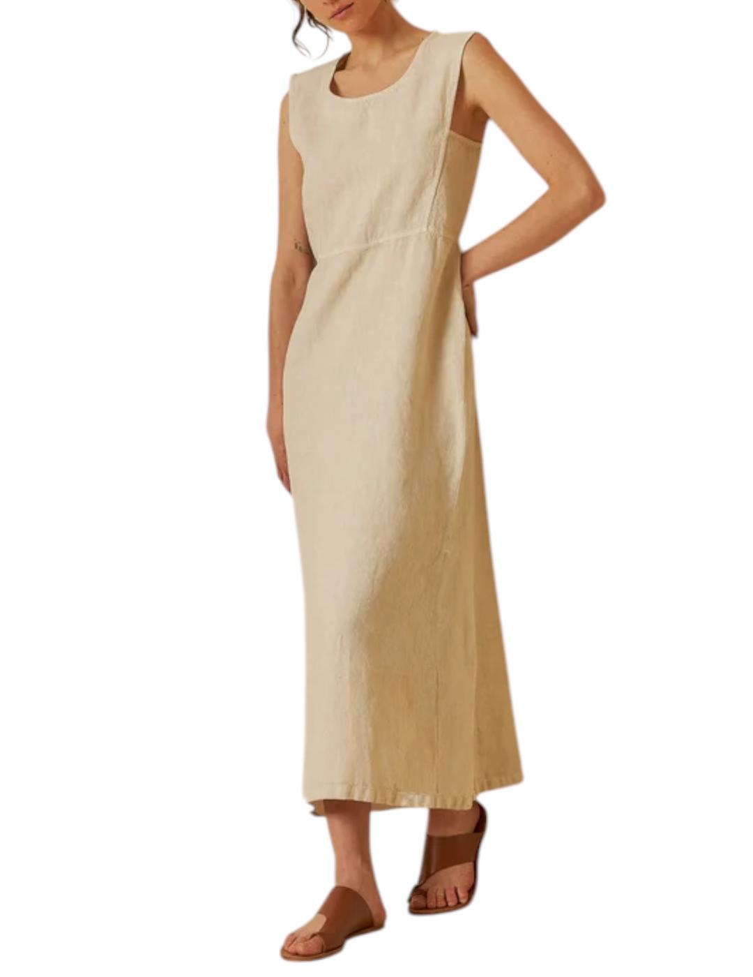 Vestido Indi&cold Lino Beige