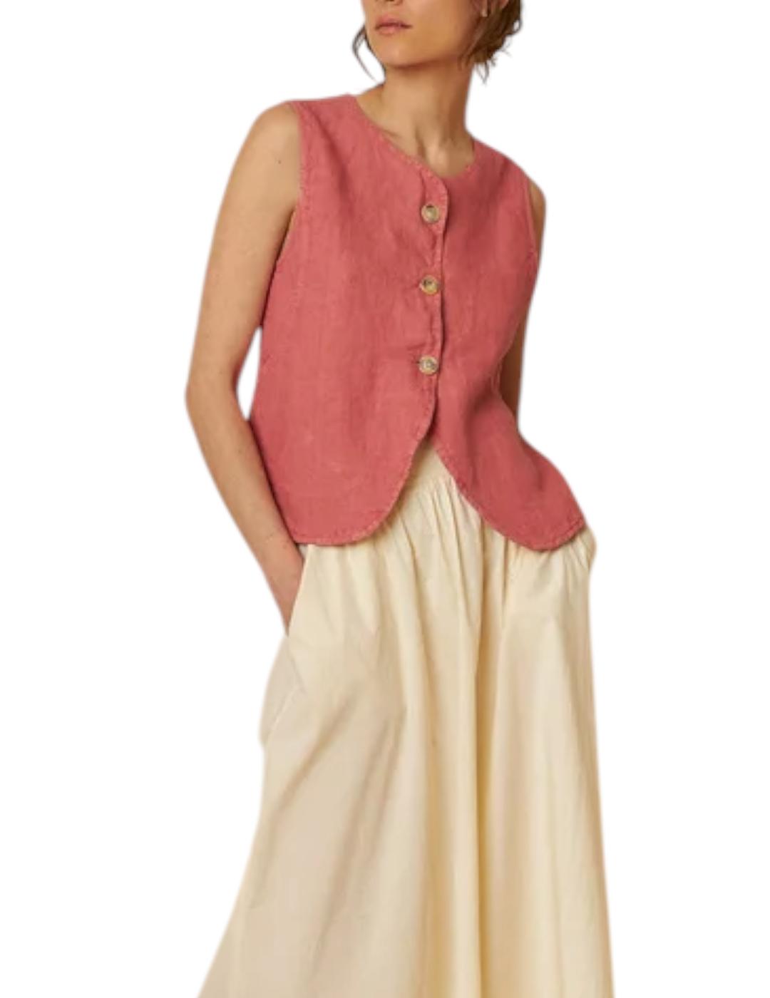 Chaleco Indi&cold Lino Rojo