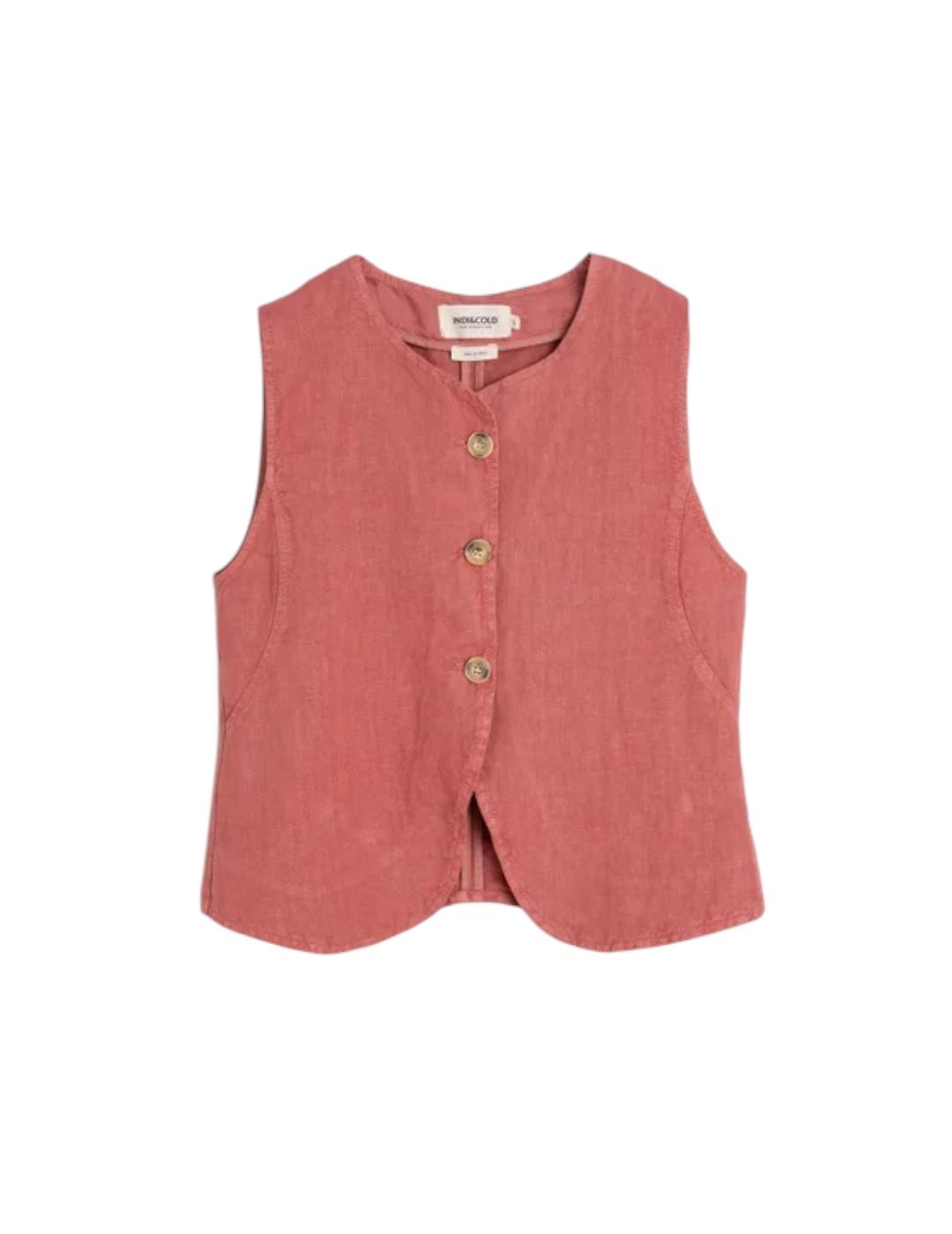 Chaleco Indi&cold Lino Rojo