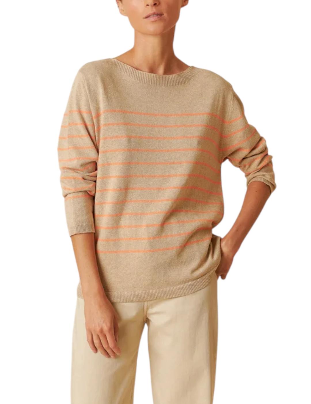 Jersey Indi&cold Rayas Coral