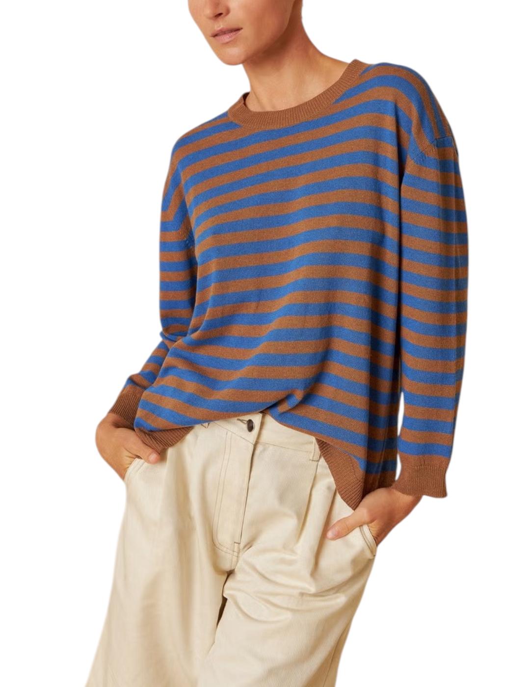 Jersey Indi-cold Rayas Over Azul