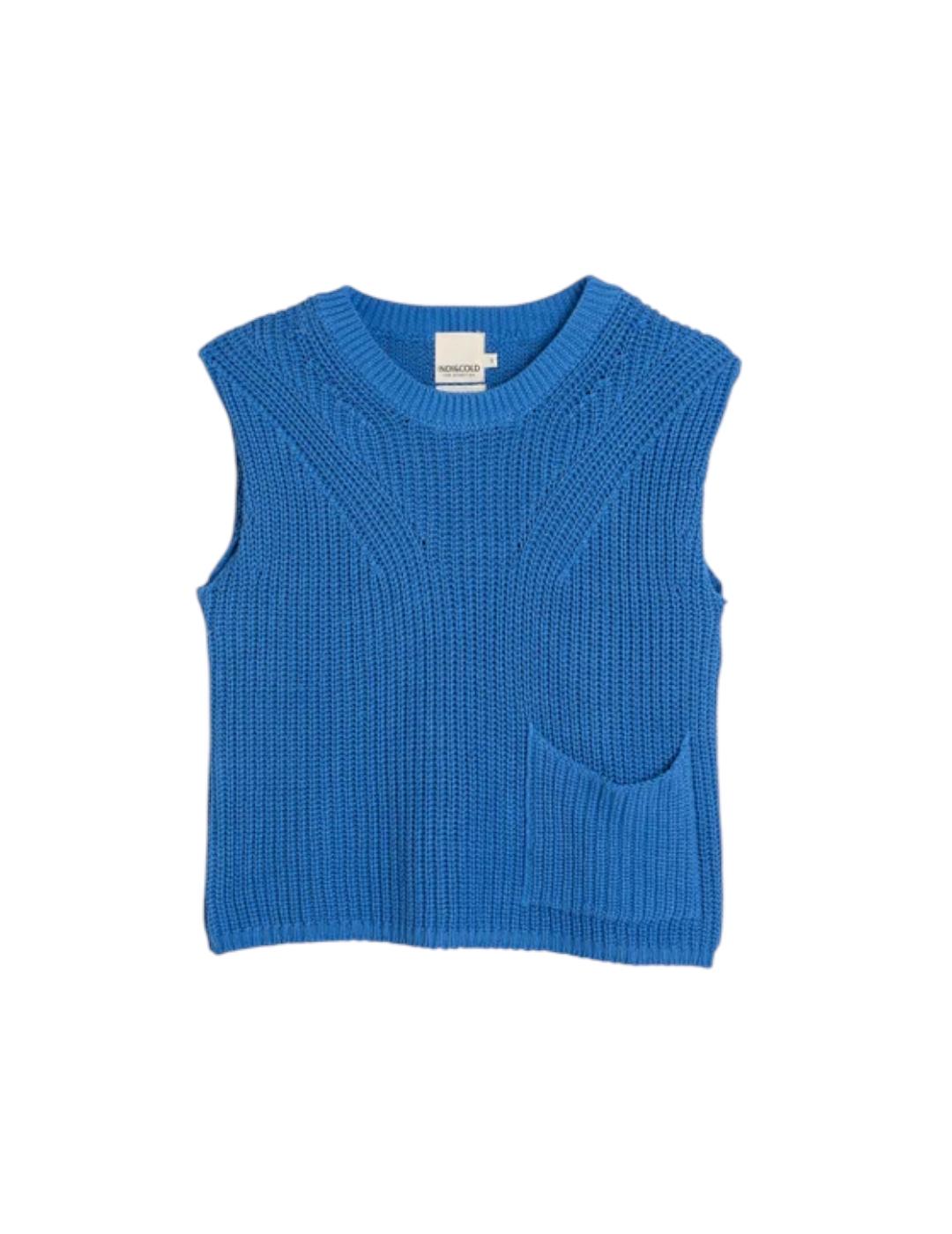 Chaleco Indi&cold Punto Inglés Azul