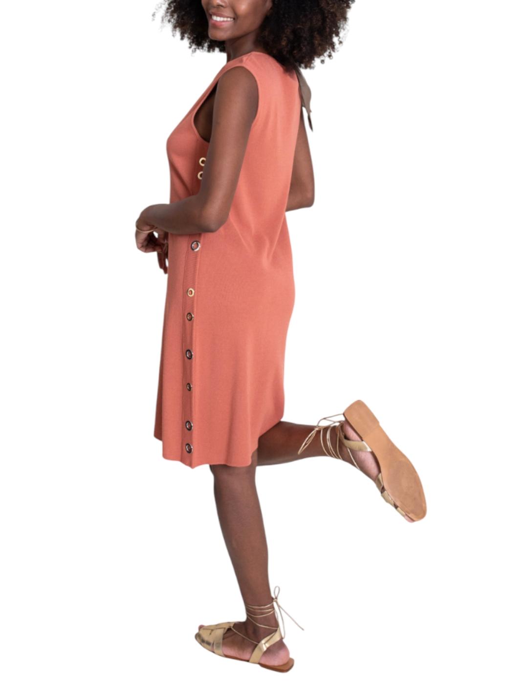 Vestido Pisonero Carrot Terracota